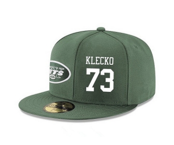 New York Jets #73 Joe Klecko Snapback Cap NFL Player Green with White Number Stitched Hat