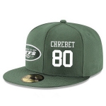New York Jets #80 Wayne Chrebet Snapback Cap NFL Player Green with White Number Stitched Hat