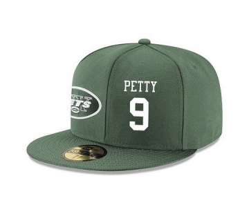 New York Jets #9 Bryce Petty Snapback Cap NFL Player Green with White Number Stitched Hat