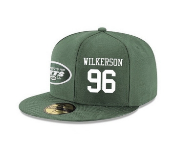 New York Jets #96 Muhammad Wilkerson Snapback Cap NFL Player Green with White Number Stitched Hat