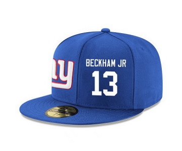 New York Giants #13 Odell Beckham Jr Snapback Cap NFL Player Royal Blue with White Number Stitched Hat