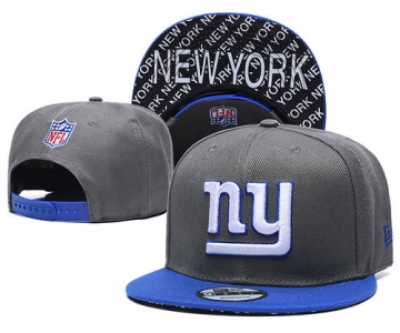 New York Giants Team Logo Gray Blue Adjustable Hat TX