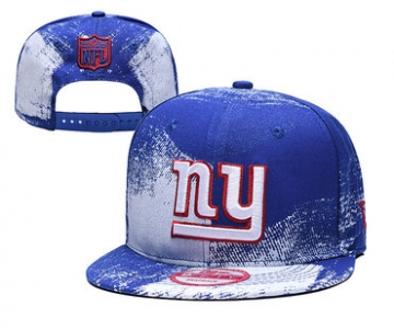 New York Giants Team Logo Royal White Adjustable Hat YD