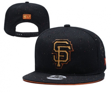 San Francisco Giants Team Gold Logo Black Adjustable Hat YD