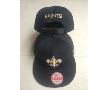 Saints Team Logo Black Adjustable Hat LT