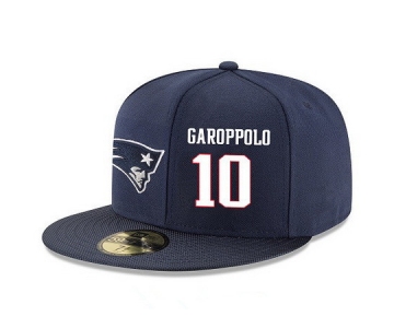 New England Patriots #10 Jimmy Garoppolo Snapback Cap NFL Player Navy Blue with White Number Stitched Hat