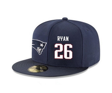 New England Patriots #26 Logan Ryan Snapback Cap NFL Player Navy Blue with White Number Stitched Hat