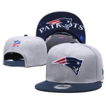 Patriots Team Logo Gray Navy Adjustable Hat TX