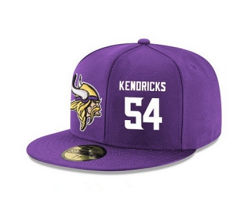 Minnesota Vikings #54 Eric Kendricks Snapback Cap NFL Player Purple with White Number Stitched Hat