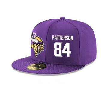 Minnesota Vikings #84 Cordarrelle Patterson Snapback Cap NFL Player Purple with White Number Stitched Hat