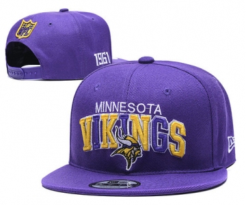 Vikings Team Logo Purple 1961 Anniversary Adjustable Hat YD