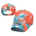 Dolphins Team Logo Orange Blue Adjustable Peaked Hat YD