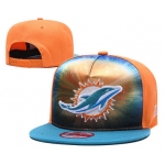 Dolphins Team Logo Orange Royal Adjustable Leather Hat TX