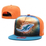 Dolphins Team Logo Orange Royal Adjustable Leather Hat TX