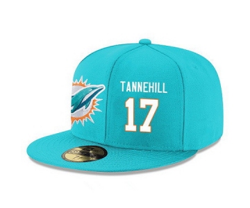 Miami Dolphins #17 Ryan Tannehill Snapback Cap NFL Player Aqua Green with White Number Stitched Hat