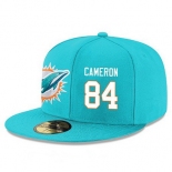 Miami Dolphins #84 Jordan Cameron Snapback Cap NFL Player Aqua Green with White Number Stitched Hat