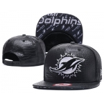 NFL Miami Dolphins Team Logo Black Snapback Adjustable Hat GS55