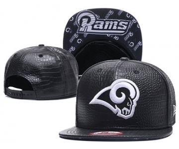 NFL Los Angeles Rams Team Logo Black Snapback Adjustable Hat GS