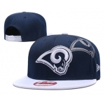 NFL Los Angeles Rams Team Logo Navy Silver Adjustable Hat