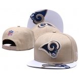 Rams Team Logo Cream Adjustable Hat TX