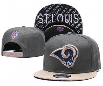 Rams Team Logo Gray Cream Adjustable Hat TX