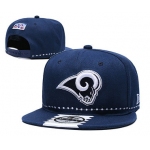 Rams Team Logo Navy 2019 Draft 100th Season Adjustable Hat YD