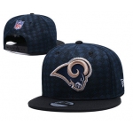 Rams Team Logo Navy Black Adjustable Hat TX