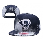 Rams Team Logo Navy White Adjustable Hat YD