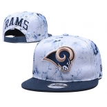 Rams Team Logo Smoke Navy Adjustable Hat TX