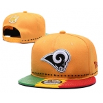Rams Team Logo Yellow 2019 Draft 100th Season Adjustable Hat YD