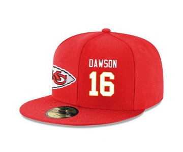 Kansas City Chiefs #16 Len Dawson Snapback Cap NFL Player Red with White Number Stitched Hat