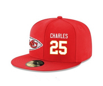 Kansas City Chiefs #25 Jamaal Charles Snapback Cap NFL Player Red with White Number Stitched Hat