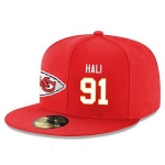 Kansas City Chiefs #91 Tamba Hali Snapback Cap NFL Player Red with White Number Stitched Hat