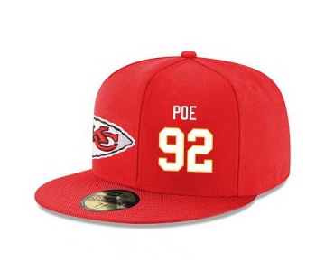 Kansas City Chiefs #92 Dontari Poe Snapback Cap NFL Player Red with White Number Stitched Hat