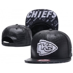 NFL Kansas City Chiefs Team Logo Black Snapback Adjustable Hat GS101