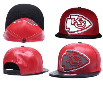 NFL Kansas City Chiefs Team Logo Red Reflective Adjustable Hat P56