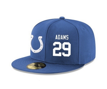 Indianapolis Colts #29 Mike Adams Snapback Cap NFL Player Royal Blue with White Number Stitched Hat