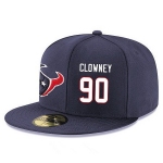Houston Texans #90 Jadeveon Clowney Snapback Cap NFL Player Navy Blue with White Number Stitched Hat