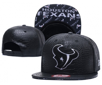 NFL Houston Texans Team Logo Black Adjustable Hat S93