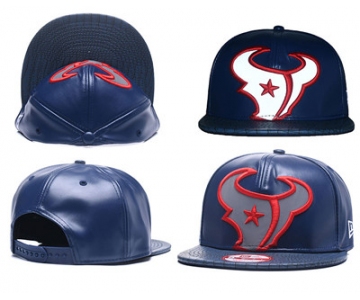 NFL Houston Texans Team Logo Navy Reflective Adjustable Hat Q12
