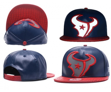 NFL Houston Texans Team Logo Navy Reflective Snapback Adjustable Hat H265