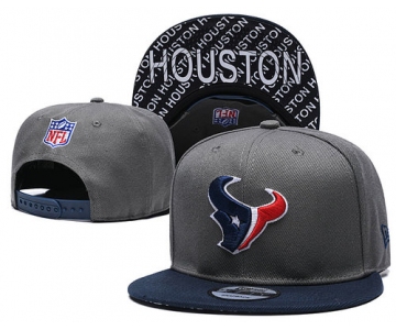 Texans Team Logo Gray Navy Adjustable Hat TX