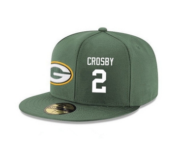 Green Bay Packers #2 Mason Crosby Snapback Cap NFL Player Green with White Number Stitched Hat
