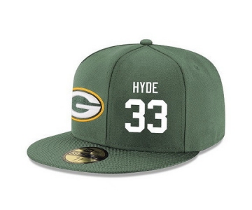 Green Bay Packers #33 Micah Hyde Snapback Cap NFL Player Green with White Number Stitched Hat