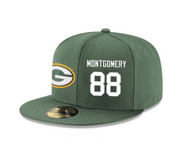 Green Bay Packers #88 Ty Montgomery Snapback Cap NFL Player Green with White Number Stitched Hat