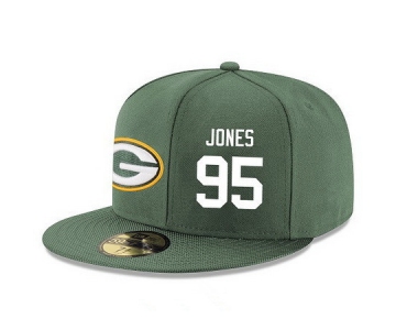 Green Bay Packers #95 Datone Jones Snapback Cap NFL Player Green with White Number Stitched Hat