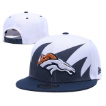 Broncos Team Logo Navy White Adjustable Hat