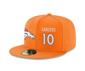 Denver Broncos #10 Emmanuel Sanders Snapback Cap NFL Player Orange with White Number Stitched Hat