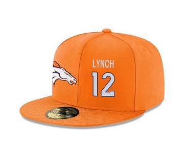 Denver Broncos #12 Paxton Lynch Snapback Cap NFL Player Orange with White Number Stitched Hat