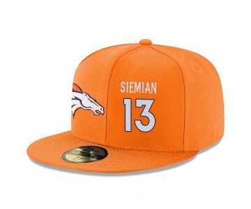 Denver Broncos #13 Trevor Siemian Snapback Cap NFL Player Orange with White Number Stitched Hat